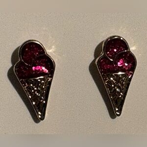 New Mini Ice Cream Cone Stud Earrings